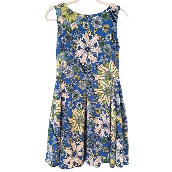Roz & Ali Floral Dress Size 8 Sleeveless Cottage Romantic Midi 70s Boho - Picture 1 of 9
